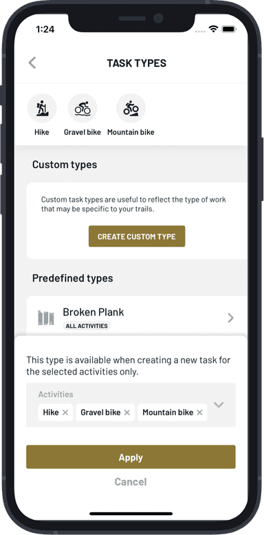Task type predefined