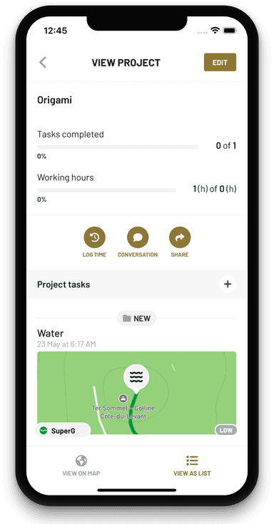 Project task list