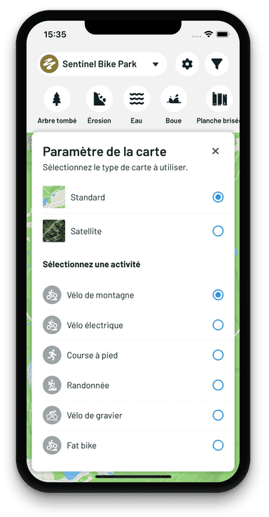 Carte activités