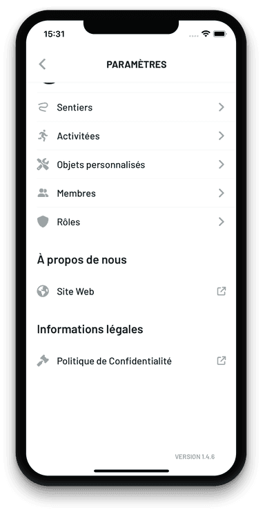 Paramètres types personnalisés