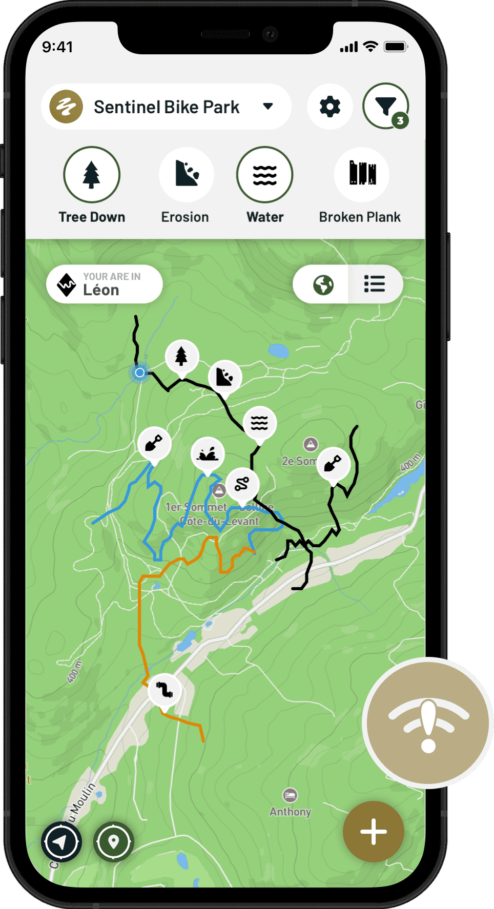 Identify - Add tasks for every maintenance work using your GPS location, even without network connection!
